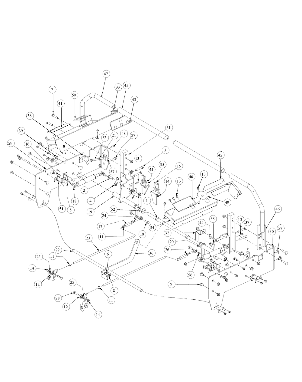 Control Assembly Diagram and Parts List for M54-HN 53BB5ETW750-24-HP Cub Cadet Lawn Tractor
